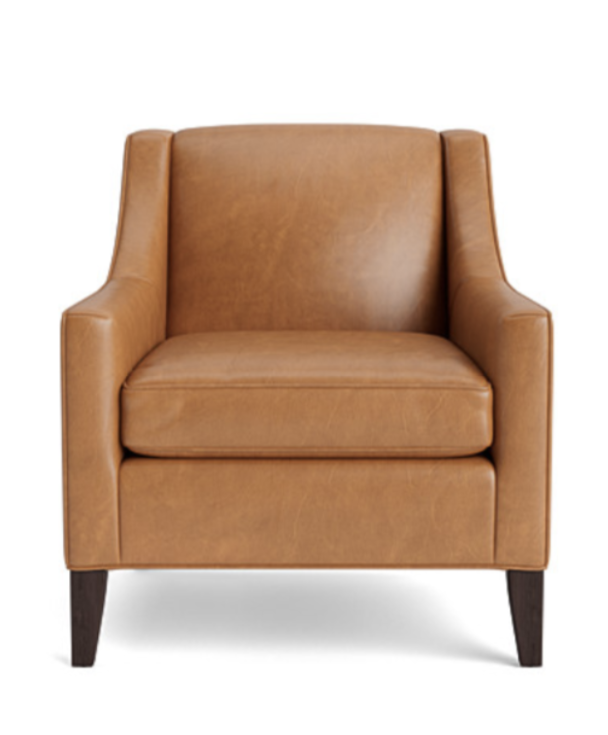 Experience timeless elegance with our luxurious brown leather William Chair featuring exquisite walnut wood legs. Perfect for adding sophistication to any space. Rue & Williams Home.
